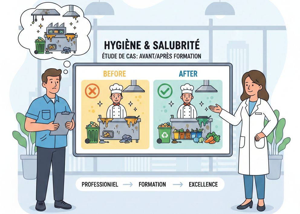 Hygiène & Salubrité -étude de cas concrète d’un professionnel avant:après formation