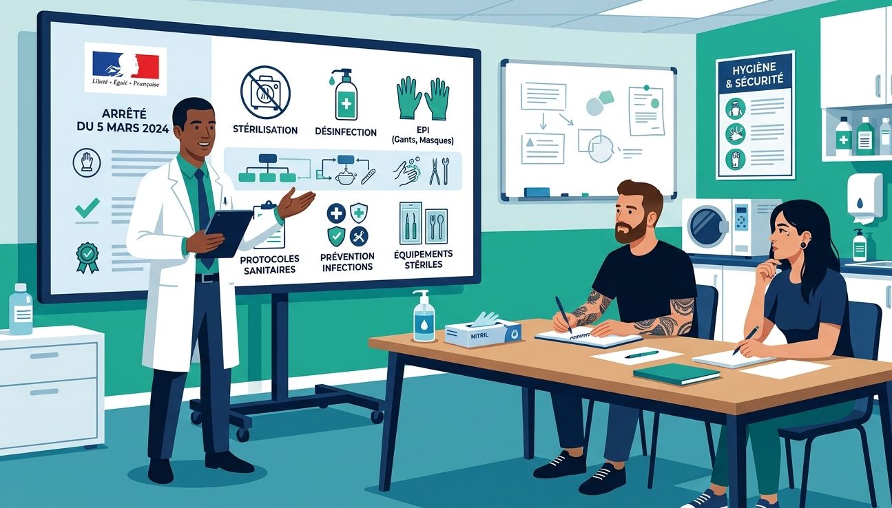 Formation Hygiène et Salubrité Bordeaux_ce que prévoit l'arrêté du 5 mars 2024 pour les tatoueurs et perceurs